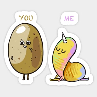 Potato Yoga Unicorn Sticker